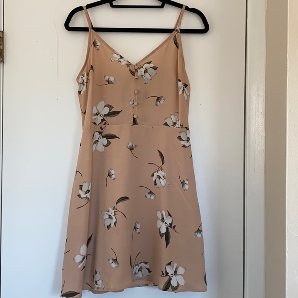 Peach floral dress